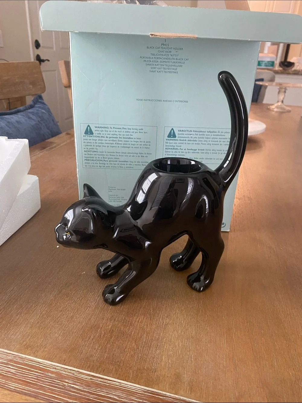 PartyLite Black Cat Tealight Holder Item Number P9415 - Picture 2 of 9